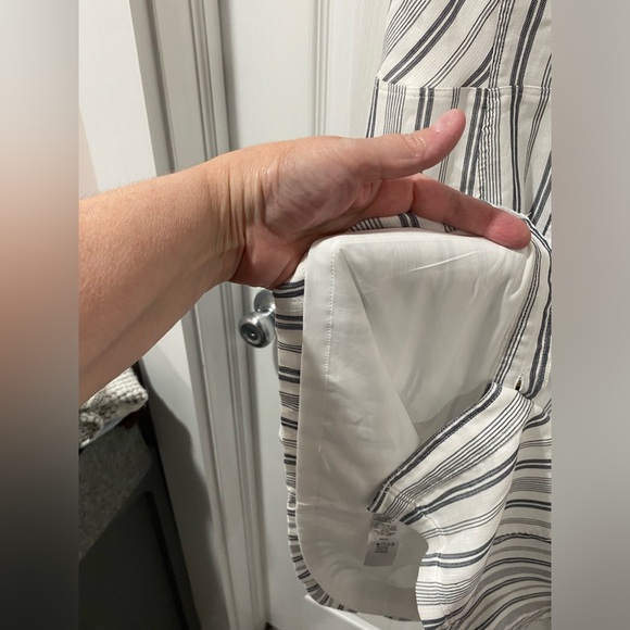 NWT Loft outlet women’s sleeveless dress, blue white stripe, coastal.  Size 6 - Picture 5 of 8